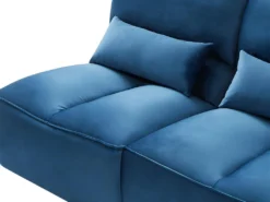 Canapé D'angle Relax électrique Modulable En Velours Bleu Canard JUDIE -Canapé Soldes Boutique canape 496605