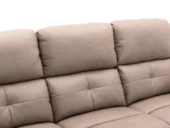 Canapé 3 Places Relax électrique En Tissu Taupe DOLENE -Canapé Soldes Boutique canape 497153