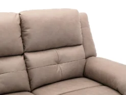 Canapé 3 Places Relax électrique En Tissu Taupe DOLENE -Canapé Soldes Boutique canape 497155