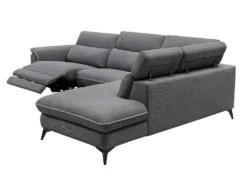 Canapé D'angle Droit Relax électrique En Tissu Gris COPOLI -Canapé Soldes Boutique canape 497551