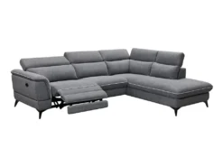 Canapé D'angle Droit Relax électrique En Tissu Gris COPOLI -Canapé Soldes Boutique canape 497555