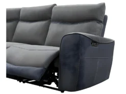 Canapé D'angle Réversible Relax électrique En Tissu Gris Clair Et Anthracite DAMON -Canapé Soldes Boutique canape 498013