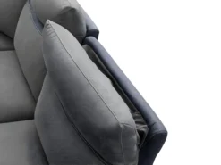 Canapé D'angle Réversible Relax électrique En Tissu Gris Clair Et Anthracite DAMON -Canapé Soldes Boutique canape 498015