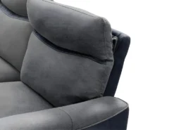 Canapé D'angle Réversible Relax électrique En Tissu Gris Clair Et Anthracite DAMON -Canapé Soldes Boutique canape 498017