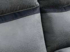 Canapé D'angle Réversible Relax électrique En Tissu Gris Clair Et Anthracite DAMON -Canapé Soldes Boutique canape 498107