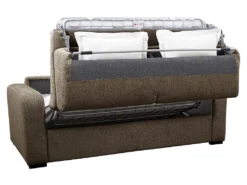Canapé 3 Places Convertible Express En Tissu Vert Olive - Matelas 14cm - Couchage 140cm - BEVIS -Canapé Soldes Boutique canape 500121