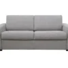 Canapé 3 Places Convertible Express En Tissu Gris - Matelas 14cm - Couchage à Lattes Larges 140cm - BEVIS