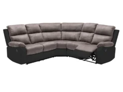 Canapé D'angle Relax Gris Et Noir En Microfibre Et Simili TOLZANO 15 Canapé D'angle Relax Gris Et Noir En Microfibre Et Simili TOLZANO -Canapé Soldes Boutique canape 501219