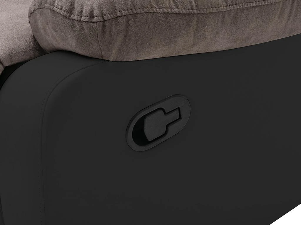 Canapé D'angle Relax Gris Et Noir En Microfibre Et Simili TOLZANO 3 Canapé D'angle Relax Gris Et Noir En Microfibre Et Simili TOLZANO – Image 3