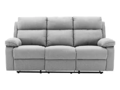 Canapé 3 Places Relax En Tissu Gris Clair LANA -Canapé Soldes Boutique canape 501577