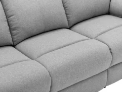 Canapé 3 Places Relax En Tissu Gris Clair LANA -Canapé Soldes Boutique canape 501583