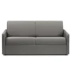 Canapé 3 Places Convertible Express En Tissu CALIFE - Gris Clair - Couchage à Lattes Larges 140 Cm - Matelas 14 Cm
