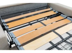 Canapé 4 Places Convertible Express En Tissu CALIFE - Bleu Foncé - Couchage à Lattes Larges 160 Cm - Matelas 18 Cm -Canapé Soldes Boutique canape 503729