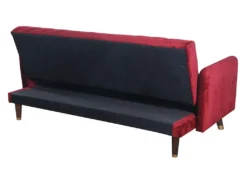 Canapé 3 Places Convertible Clic-clac En Velours JORIS - Rouge 17 Canapé 3 Places Convertible Clic-clac En Velours JORIS - Rouge -Canapé Soldes Boutique canape 507375