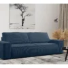 Canapé 4 Places Convertible En Velours Côtelé Bleu Marine AMELIA De Pascal Morabito