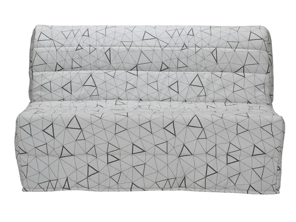 Canapé Convertible BZ COWBOY II 100% Coton Blanc Et Gris - Imprimé LOSANGE 4 Canapé Convertible BZ COWBOY II 100% Coton Blanc Et Gris - Imprimé LOSANGE – Image 4