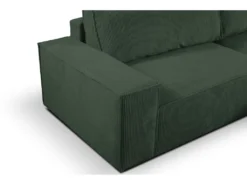 Canapé D'angle Convertible En Velours Côtelé Vert AMELIA De Pascal Morabito - Angle Droit -Canapé Soldes Boutique canape 508797