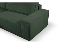 Canapé D'angle Convertible En Velours Côtelé Vert AMELIA De Pascal Morabito - Angle Gauche -Canapé Soldes Boutique canape 508801