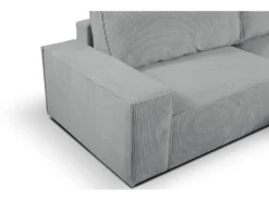 Canapé D'angle Convertible En Velours Côtelé Gris Clair AMELIA De Pascal Morabito - Angle Droit 9 Canapé D'angle Convertible En Velours Côtelé Gris Clair AMELIA De Pascal Morabito - Angle Droit -Canapé Soldes Boutique canape 508805