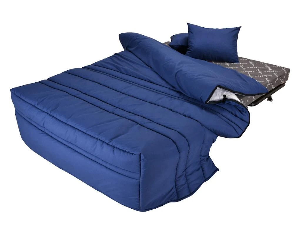 Canapé Convertible BZ CANYON II 100% Coton Fermeture Assistée, 140x190 Cm - Bleu 3 Canapé Convertible BZ CANYON II 100% Coton Fermeture Assistée, 140x190 Cm - Bleu – Image 3