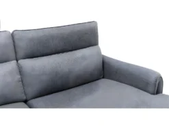 Canapé D'angle Panoramique Droit Relax électrique Modulable En Tissu Gris CAMBODIA -Canapé Soldes Boutique canape 513533