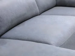 Canapé D'angle Panoramique Gauche Relax électrique Modulable En Tissu Gris CAMBODIA -Canapé Soldes Boutique canape 513543