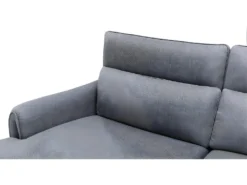 Canapé D'angle Panoramique Gauche Relax électrique Modulable En Tissu Gris CAMBODIA -Canapé Soldes Boutique canape 513549