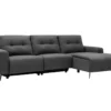 Canapé D'angle Droit Relax électrique En Tissu Gris NERUDA