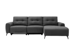Canapé D'angle Droit Relax électrique En Tissu Gris NERUDA -Canapé Soldes Boutique canape 513559