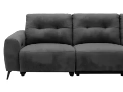 Canapé D'angle Droit Relax électrique En Tissu Gris NERUDA -Canapé Soldes Boutique canape 513565