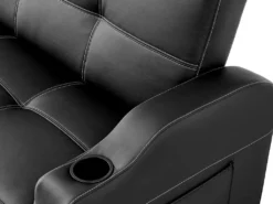 Canapé Convertible Clic Clac En Simili MIRELLA - Noir -Canapé Soldes Boutique canape 5230265