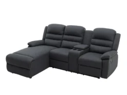 Canapé D'angle Gauche Relax En Tissu Anthracite MACEDONIA 11 Canapé D'angle Gauche Relax En Tissu Anthracite MACEDONIA -Canapé Soldes Boutique canape 5618613