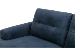 Canapé D'angle Gauche Relax électrique En Tissu Bleu NERUDA -Canapé Soldes Boutique canape 579029