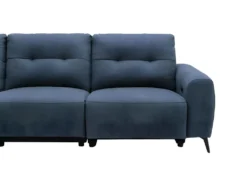 Canapé D'angle Gauche Relax électrique En Tissu Bleu NERUDA -Canapé Soldes Boutique canape 579031