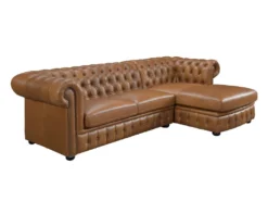 Canapé D'angle Droit Chesterfield BRENTON 100% Cuir De Buffle Premium - Caramel Vintage 8 Canapé D'angle Droit Chesterfield BRENTON 100% Cuir De Buffle Premium - Caramel Vintage -Canapé Soldes Boutique canape 673561