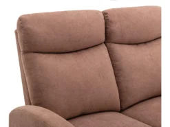 Canapé 2 Places Relax En Tissu Marron EVELYN -Canapé Soldes Boutique canape 7026261