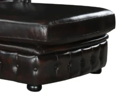 Canapé D'angle Chesterfield BRENTON 100% Cuir De Buffle - Bordeaux- Angle Gauche -Canapé Soldes Boutique canape 716545