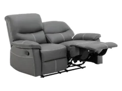 Canapé 2 Places Relax En Simili Gris CANBY -Canapé Soldes Boutique canape 7256839