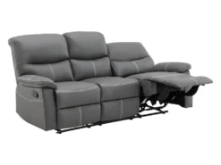 Canapé 3 Places Relax En Simili Gris CANBY -Canapé Soldes Boutique canape 7256855