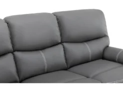 Canapé 3 Places Relax En Simili Gris CANBY -Canapé Soldes Boutique canape 7256857