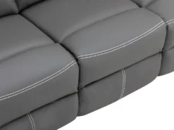 Canapé 3 Places Relax En Simili Gris CANBY -Canapé Soldes Boutique canape 7256859