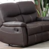 Canapé 2 Places Relax En Simili Marron CANBY