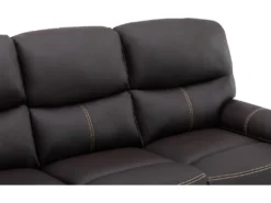 Canapé 3 Places Relax En Simili Marron CANBY -Canapé Soldes Boutique canape 7256893