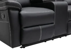 Grand Canapé D'angle Relax En Simili Noir CANBY -Canapé Soldes Boutique canape 8063343