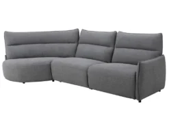 Canapé D'angle Gauche Relax électrique En Tissu Gris CALERO -Canapé Soldes Boutique canape 8214259