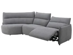 Canapé D'angle Gauche Relax électrique En Tissu Gris CALERO -Canapé Soldes Boutique canape 8214261