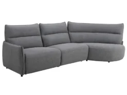 Canapé D'angle Droit Relax électrique En Tissu Gris CALERO -Canapé Soldes Boutique canape 8214267