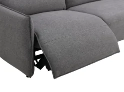Canapé D'angle Gauche Relax électrique En Tissu Gris CALERO -Canapé Soldes Boutique canape 8214271