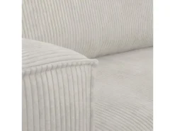 Canapé D'angle Convertible Réversible 4 Places Avec Coffre De Rangement En Velours Côtelé Beige - Livia -Canapé Soldes Boutique canape 8908823