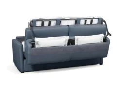 Canapé Tissu Bleu Foncé Convertible Express LISSA - 3 Places. -Canapé Soldes Boutique canape 8908857